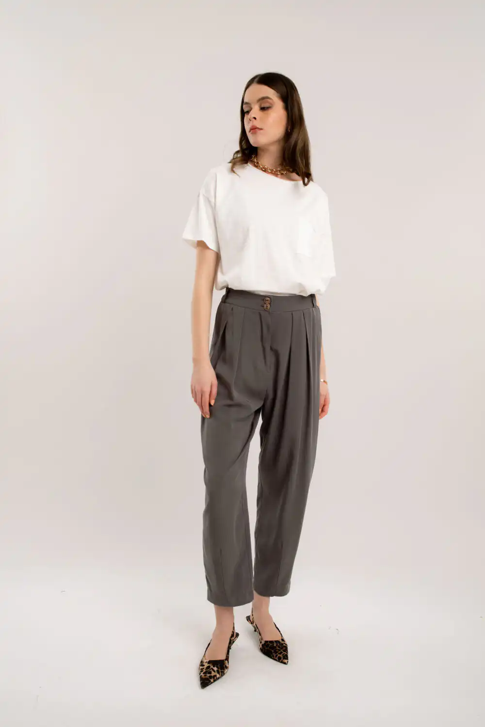 MAJICA NOEL ORGANIC OFF WHITE - Slika 7