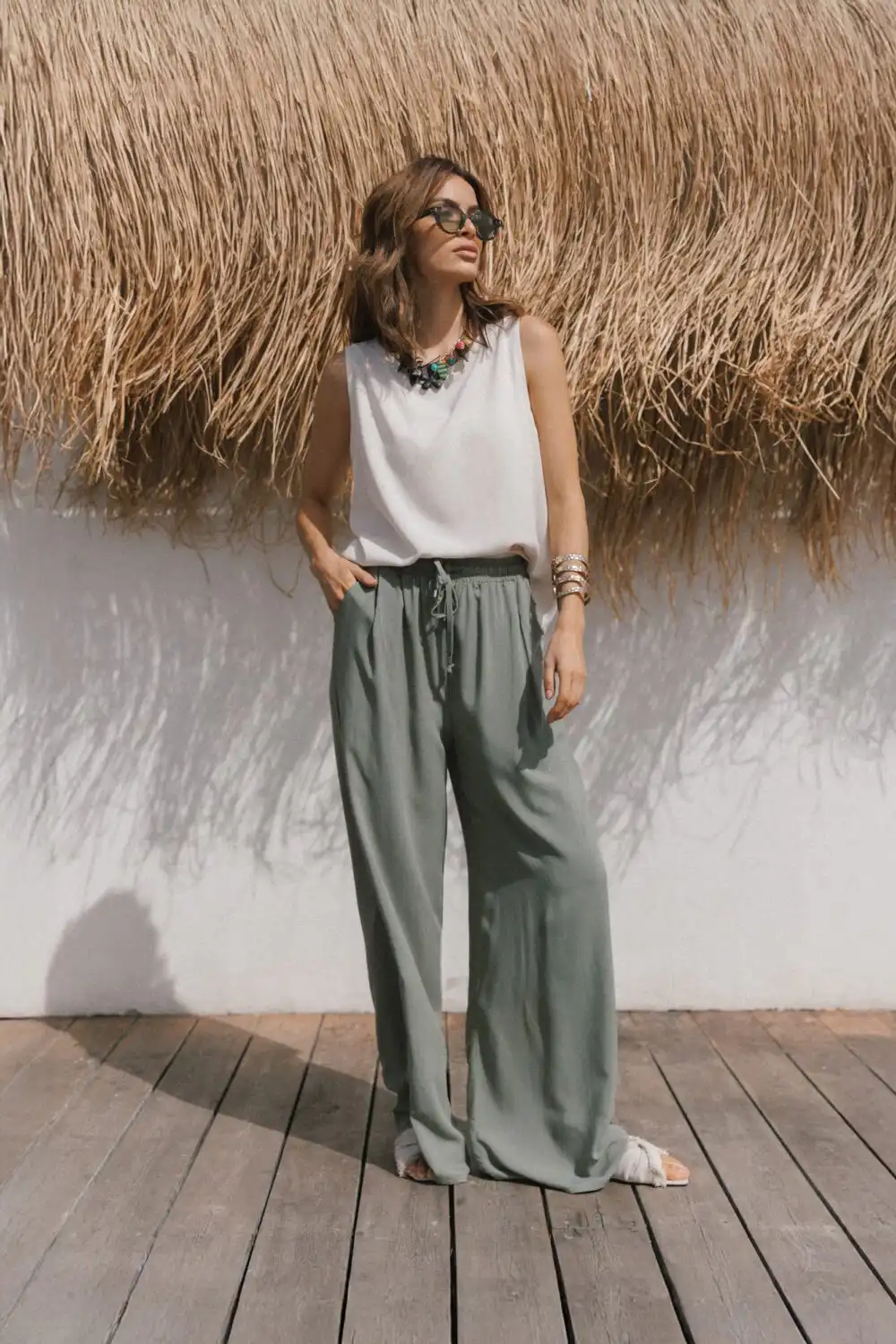 PANTALONE LAGANINI OLIVE