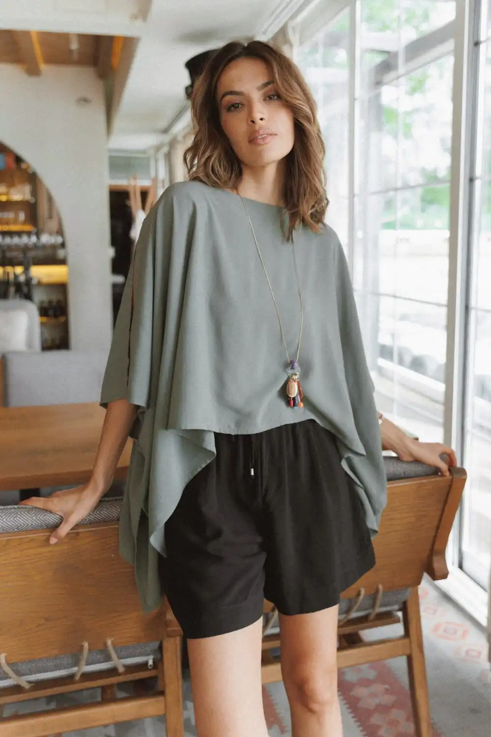 MAJICA ESSENTIAL OLIVE - Slika 5