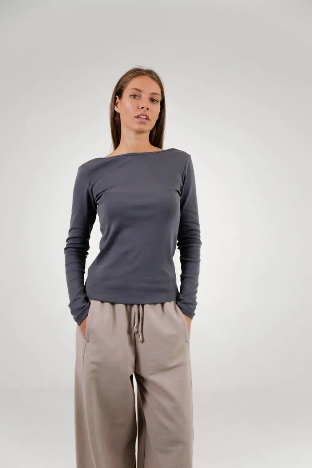 MAJICA ORGANIC NOA DARK GREY