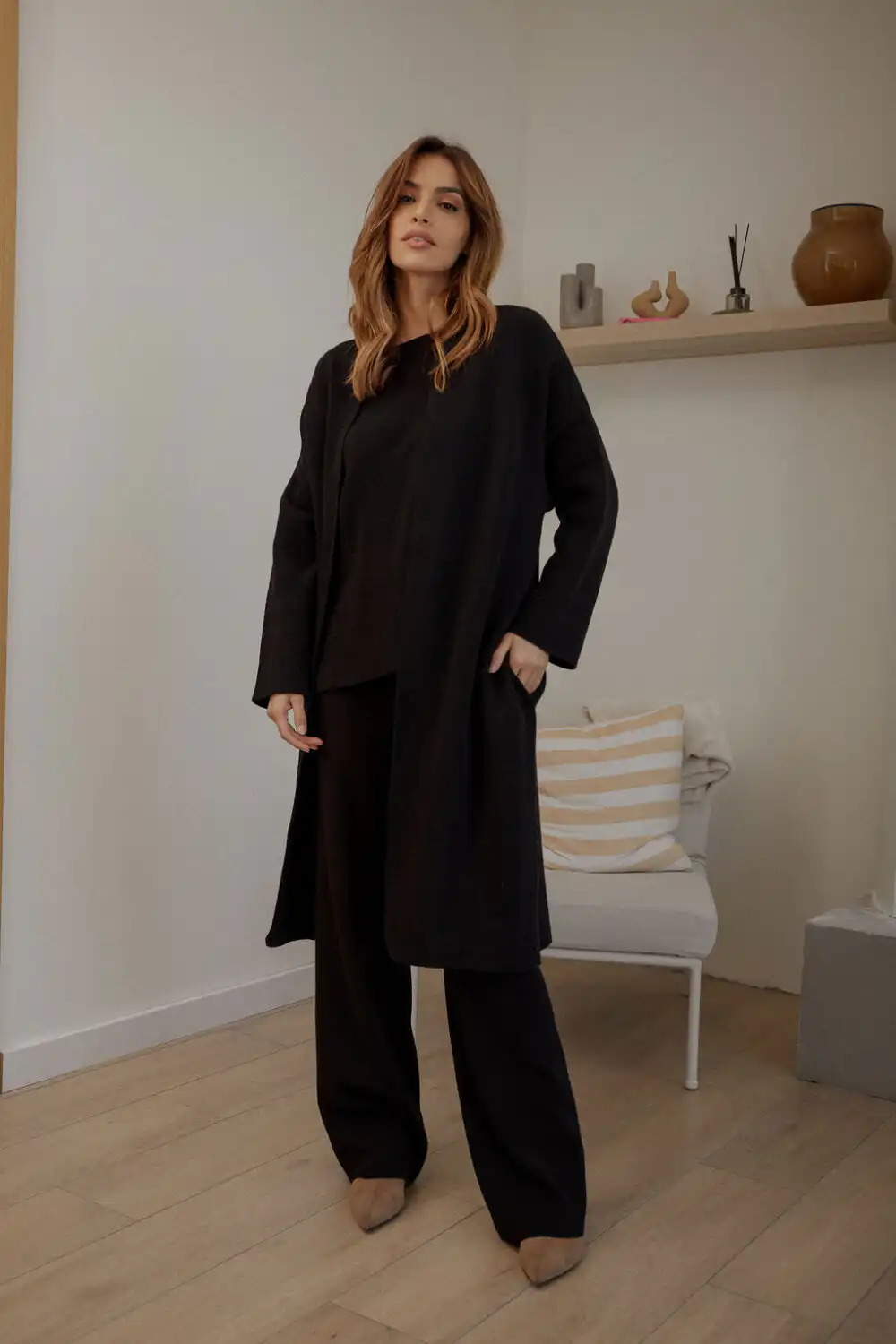 KARDIGAN KNITTED BLACK - Slika 4