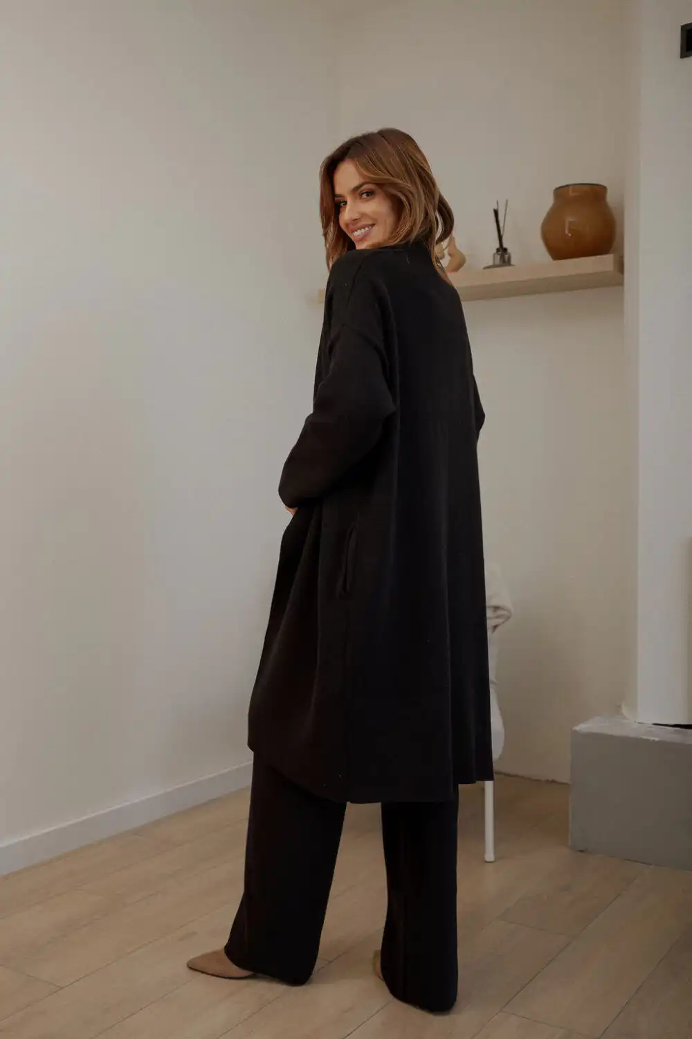 KARDIGAN KNITTED BLACK - Slika 5