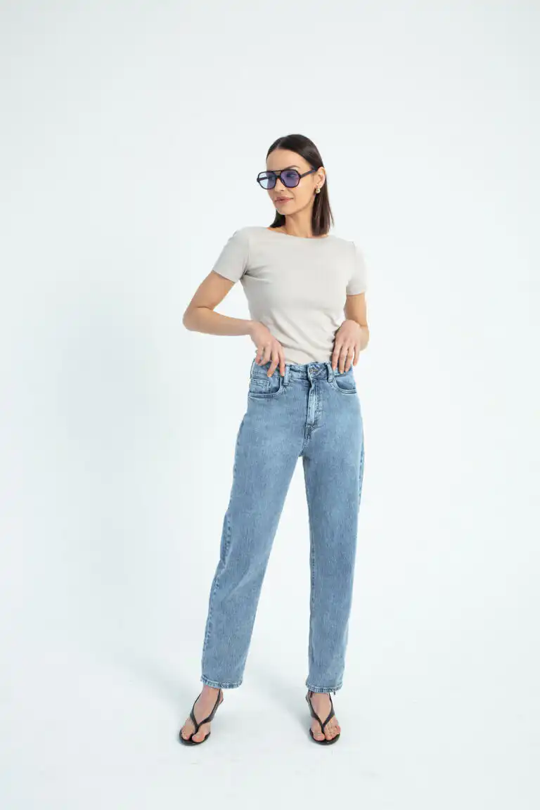 Farmerke mom fit