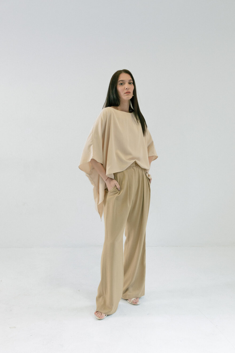 MAJICA ESSENTIAL LYOCELL IVORY - Slika 4